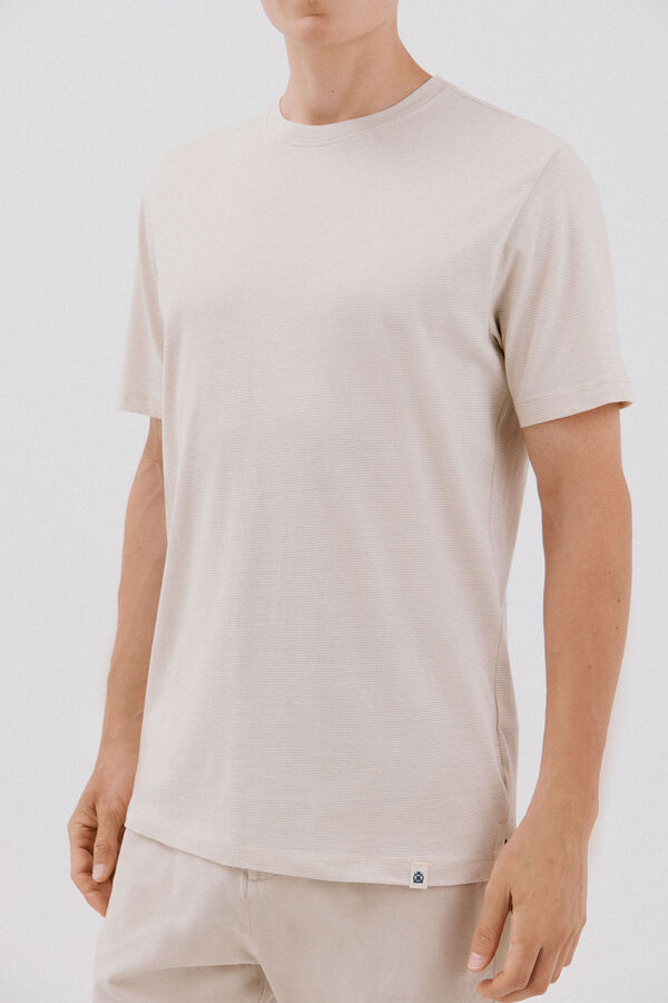 Cortefiel Camiseta liso falsa Tostado