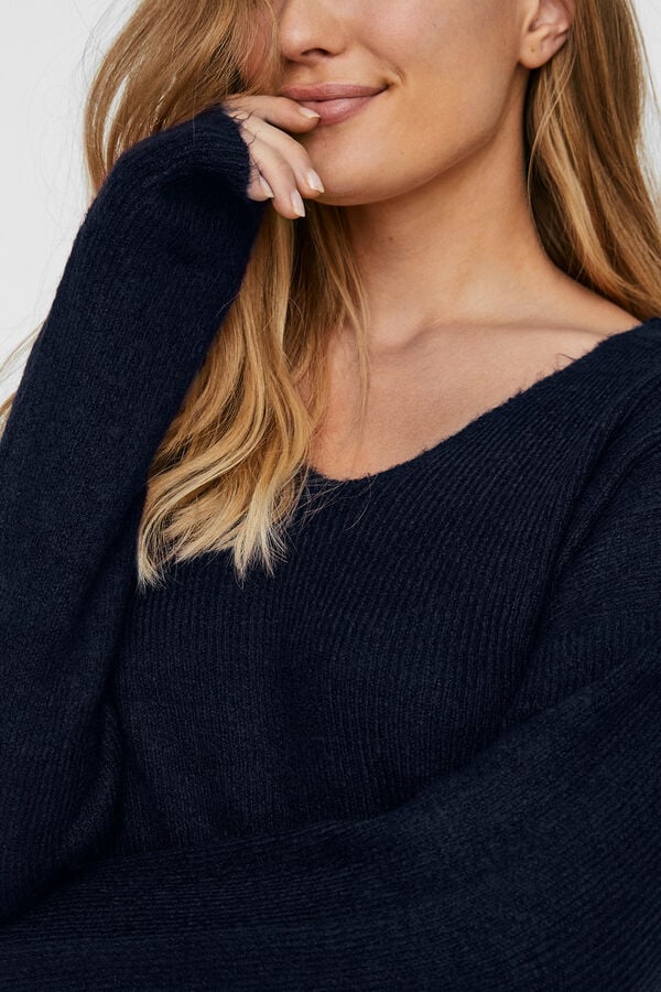 Vero Moda Jersey b&aacute;sico de punto Azul marino