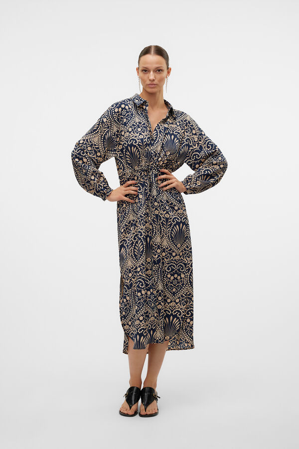 Vero Moda Vestido midi estampado Azul