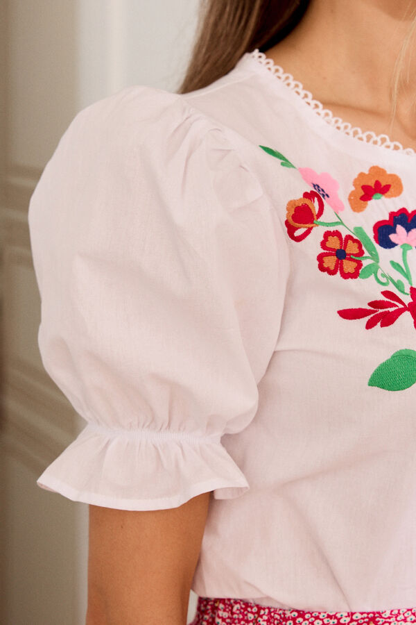 Pol&iacute;n Et Moi Camisa con bordado Elsa Blanco