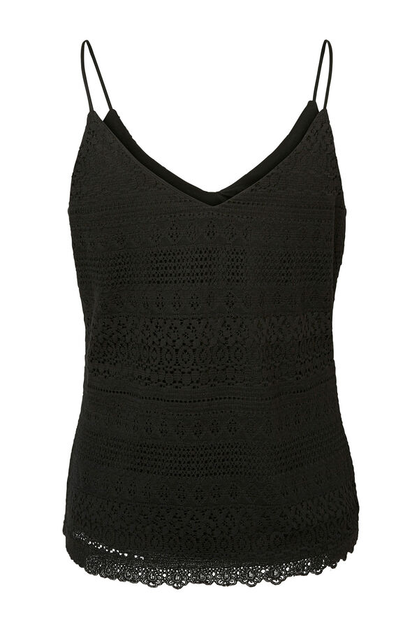 Vero Moda Top de tirantes con encaje Negro