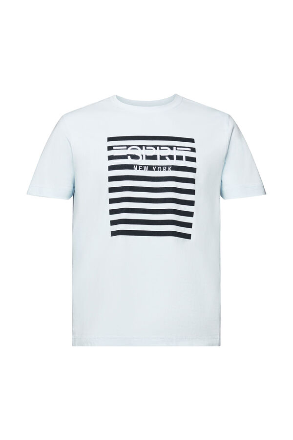 Esprit Camiseta logo algod&oacute;n regular fit Azul