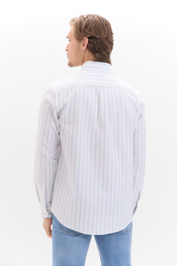 Cortefiel Camisa oxford riscas Azul
