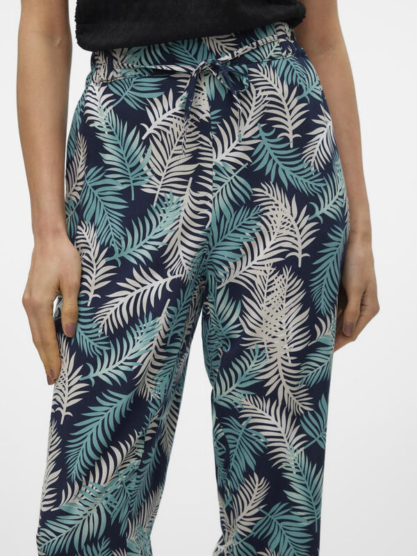 Vero Moda Cal&ccedil;as fluidas de mulher com cintura el&aacute;stica Azul