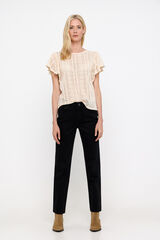 Cortefiel Pantalones Rectos negros Negro