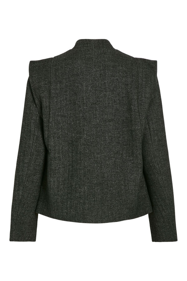 Vila Chaqueta con hombreras jaretas Gris oscuro
