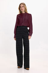 Vila Blusa de manga larga con bordado ingl&eacute;s Vino