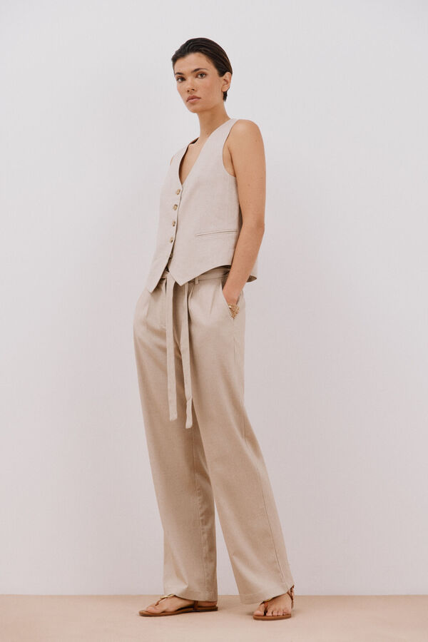 Cortefiel Pantal&oacute;n lino Arena