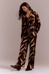 Slowlove Cal&ccedil;as compridas fluidas Impress&atilde;o