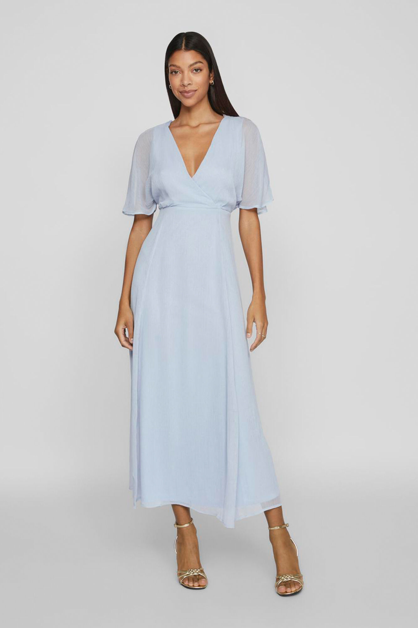 Vila Vestido midi de manga 2/4