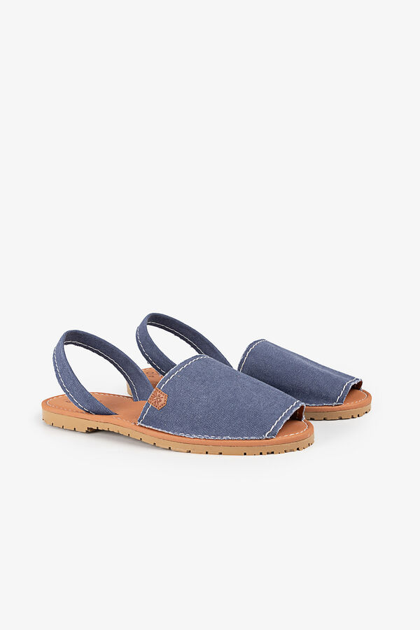 Popa Sandalia plana caballero Georgebay Lona Azul marino