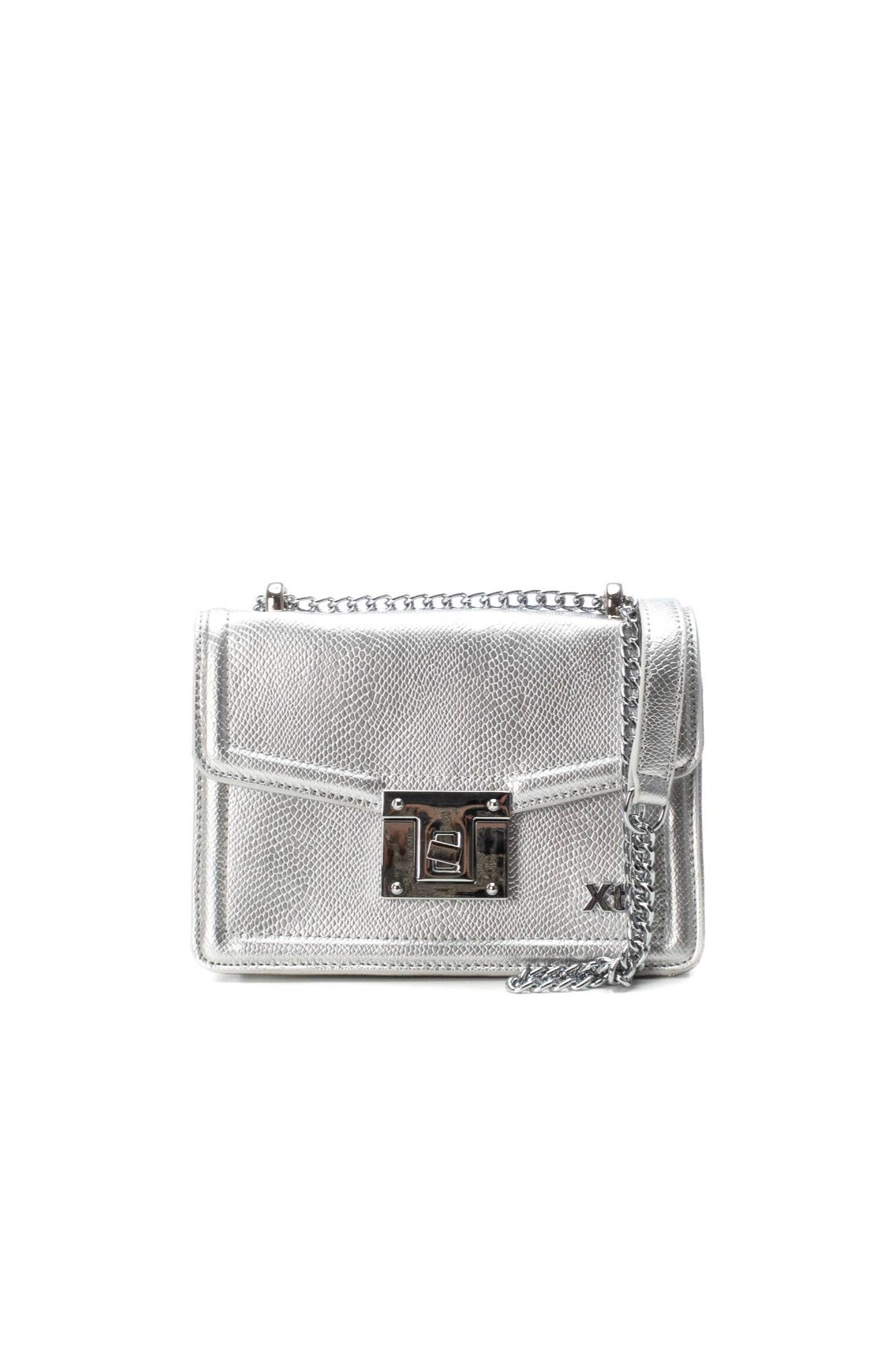 XTI Bolso peque&ntilde;o metalizado cadena