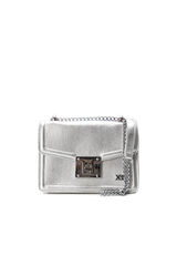 XTI Bolso peque&ntilde;o metalizado cadena Gris