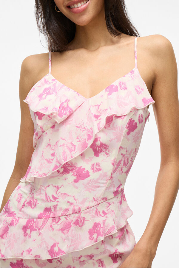 Vila Vestido de festa midi estampado Subiu