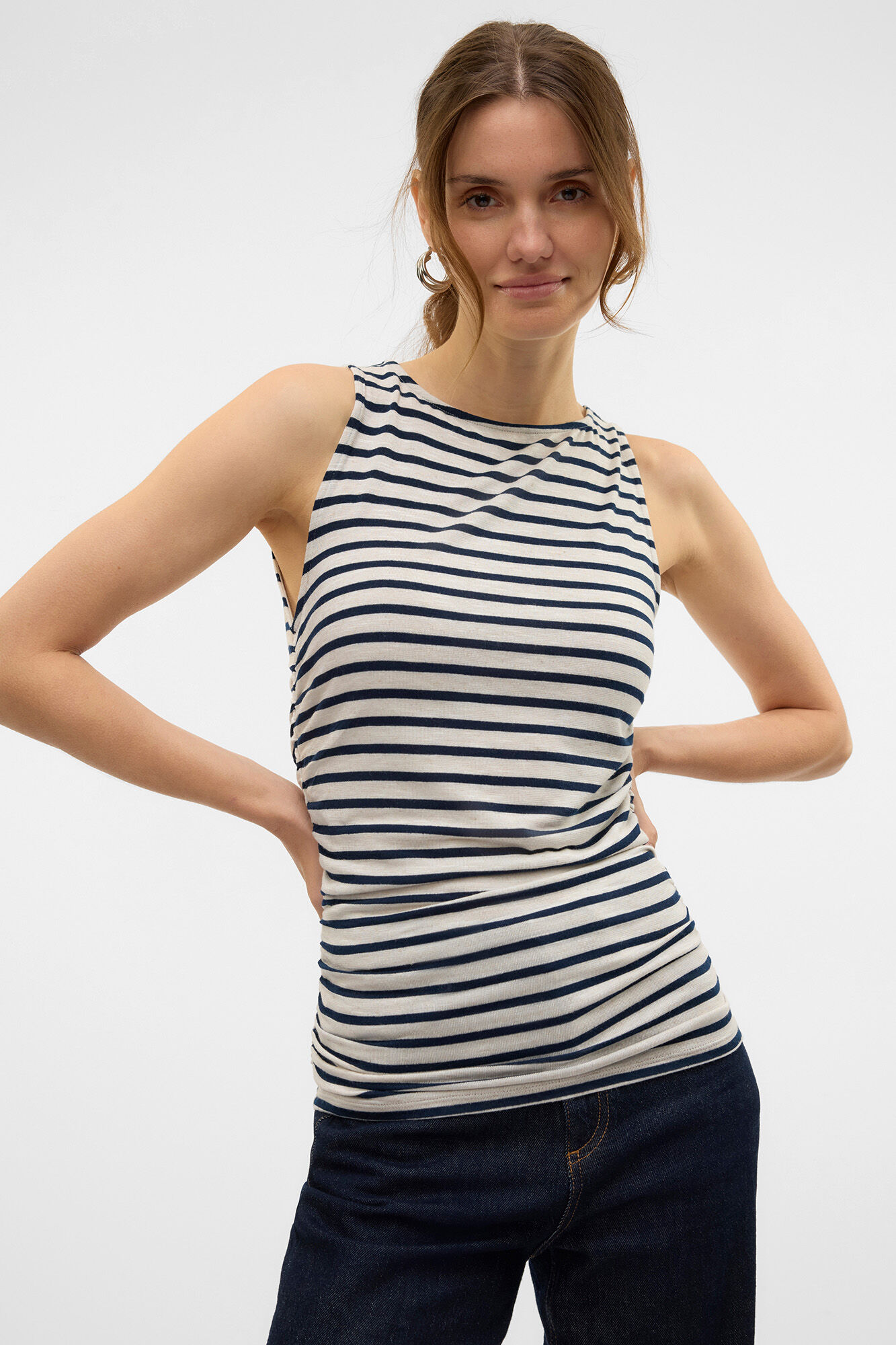 Vero Moda Top ajustado com franzidos