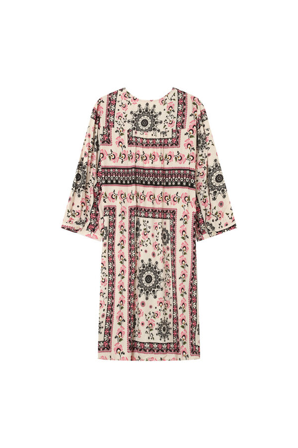 Grace & Mila Vestido babydoll con estampado bohemio Beige