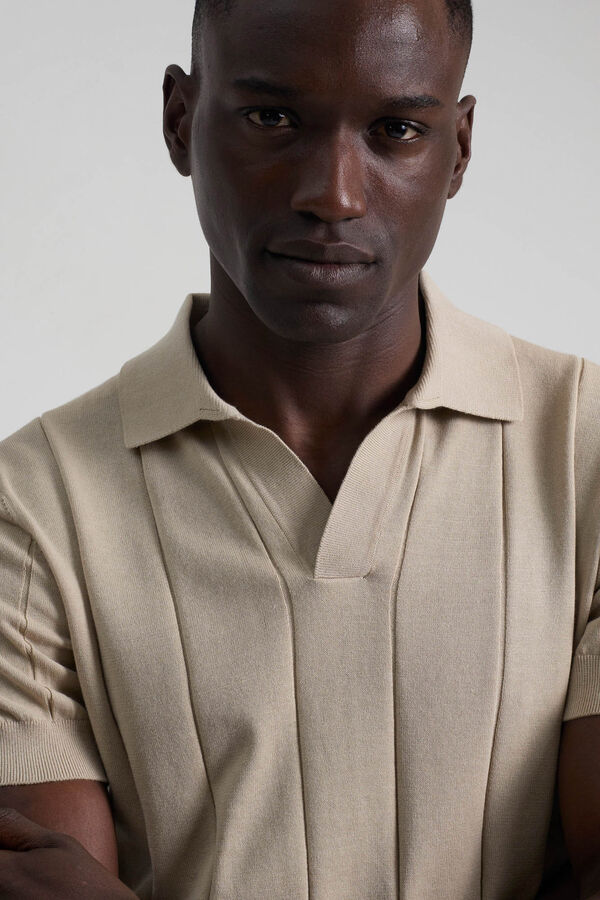 PuroEGO Polo punto canalé Granate