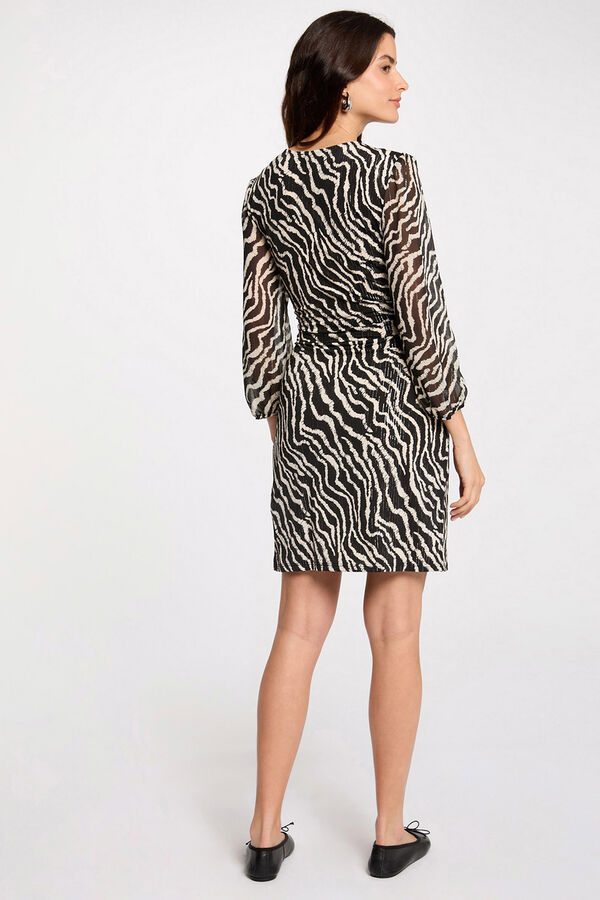 Morgan Vestido cruzado estampado Multicolor