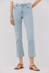 Cortefiel Jeans recto crop Azul oscuro