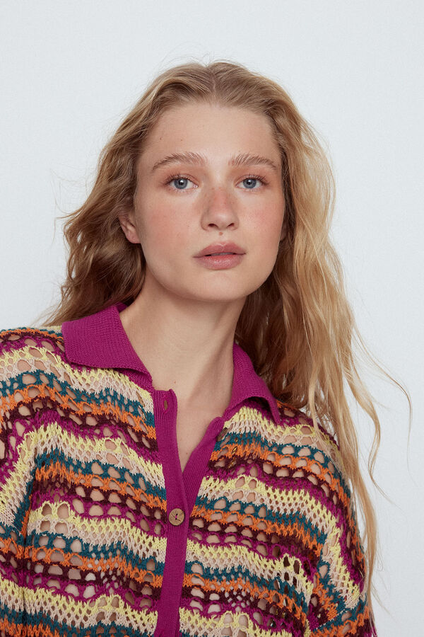 Slowlove Chaqueta punto multicolor Lila