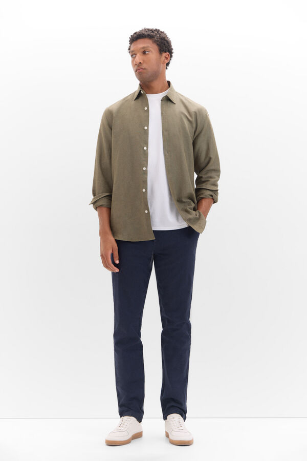 Cortefiel Pantal&oacute;n chino regular fit Azul marino