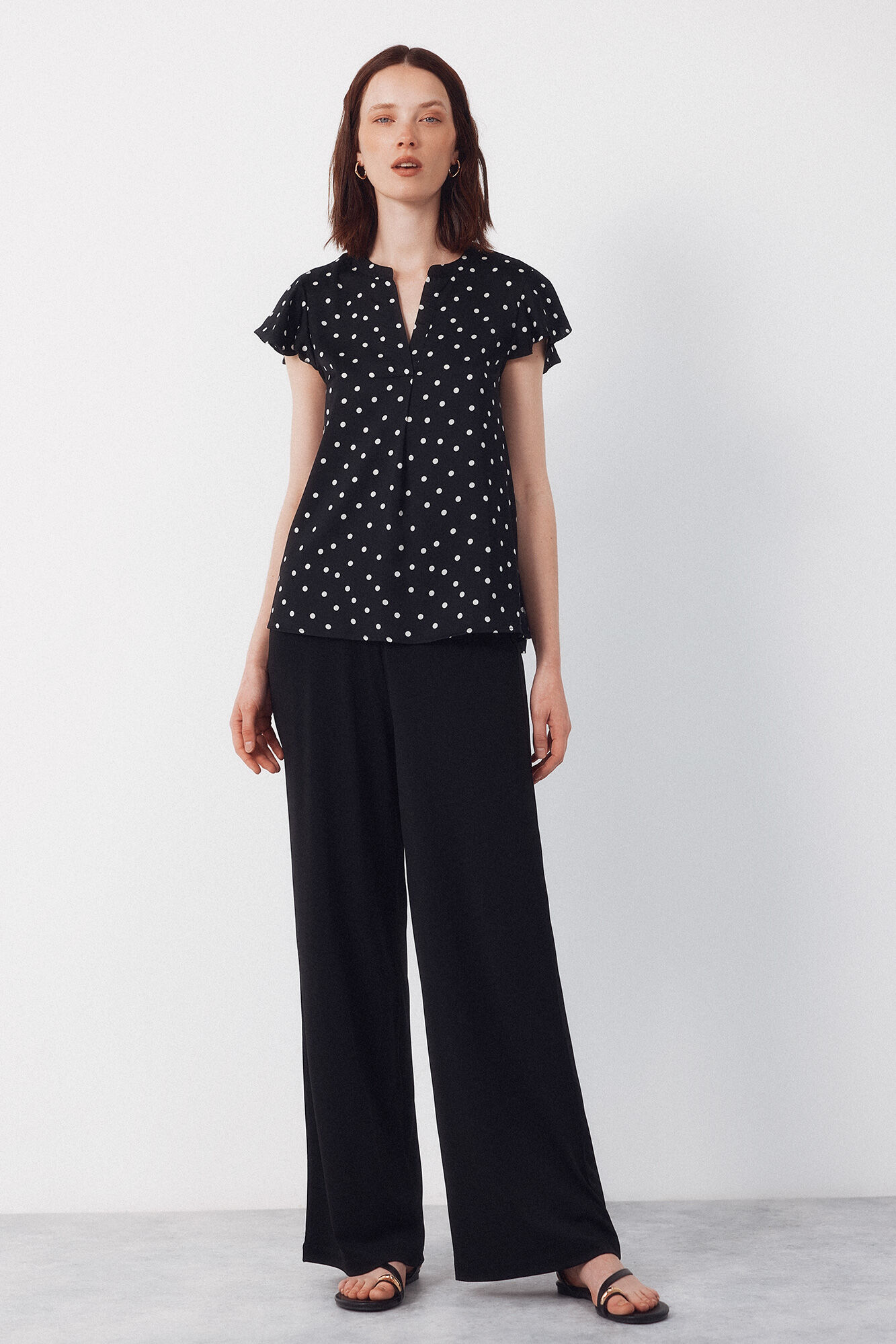 Cortefiel Blusa fluida manga vuelo