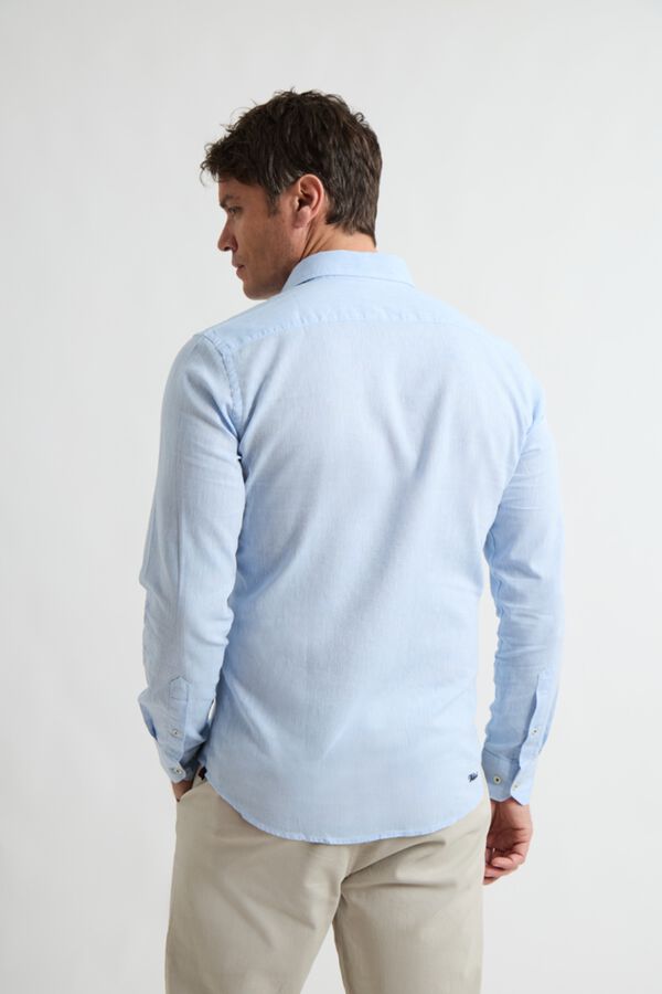 Williot Camisa Lino Mil Rayas Azul marino