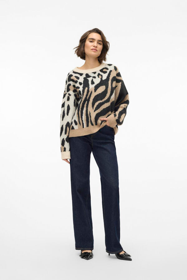 Vero Moda Jersey animal print Gris