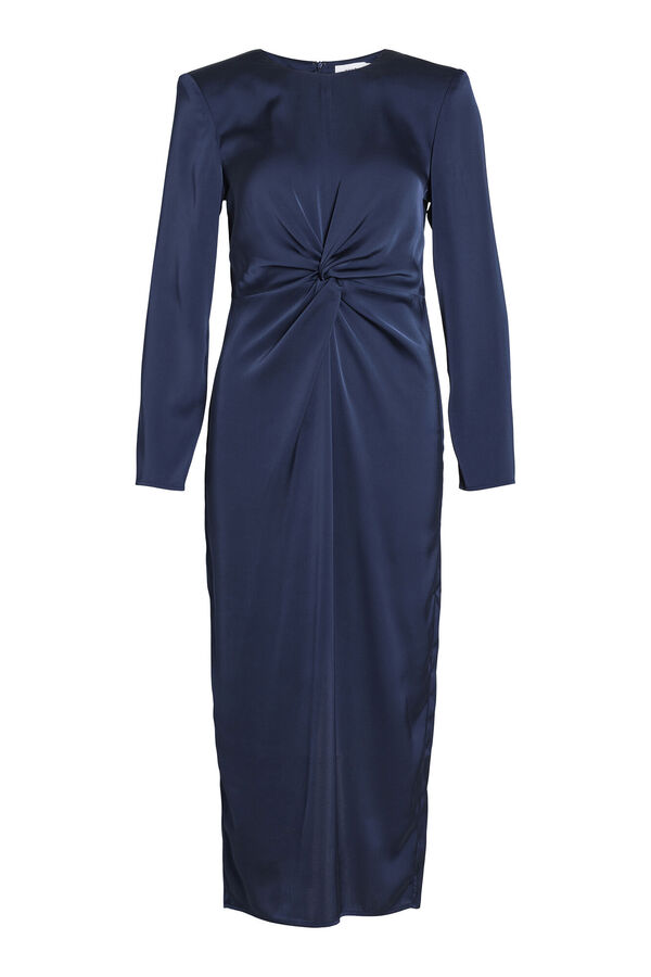 Vila Vestido midi Azul marino
