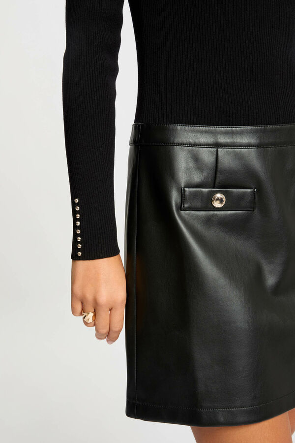 Morgan Vestido corto ajustado 2 en 1 Negro