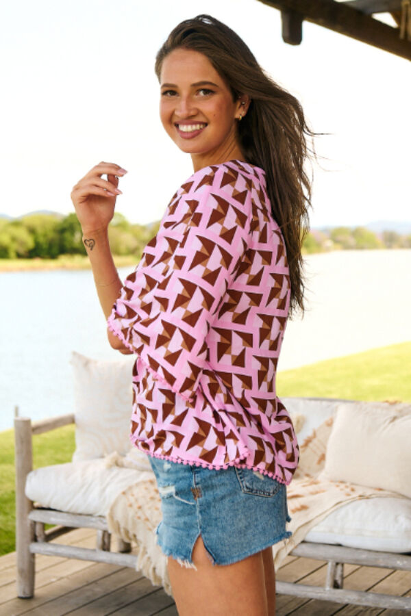 Jaase Blusa Garbiella estampado Euphoria Rosa