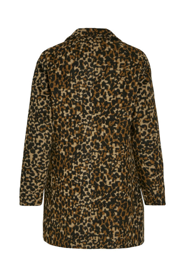 Vila Sobretudo de leopardo Castanho