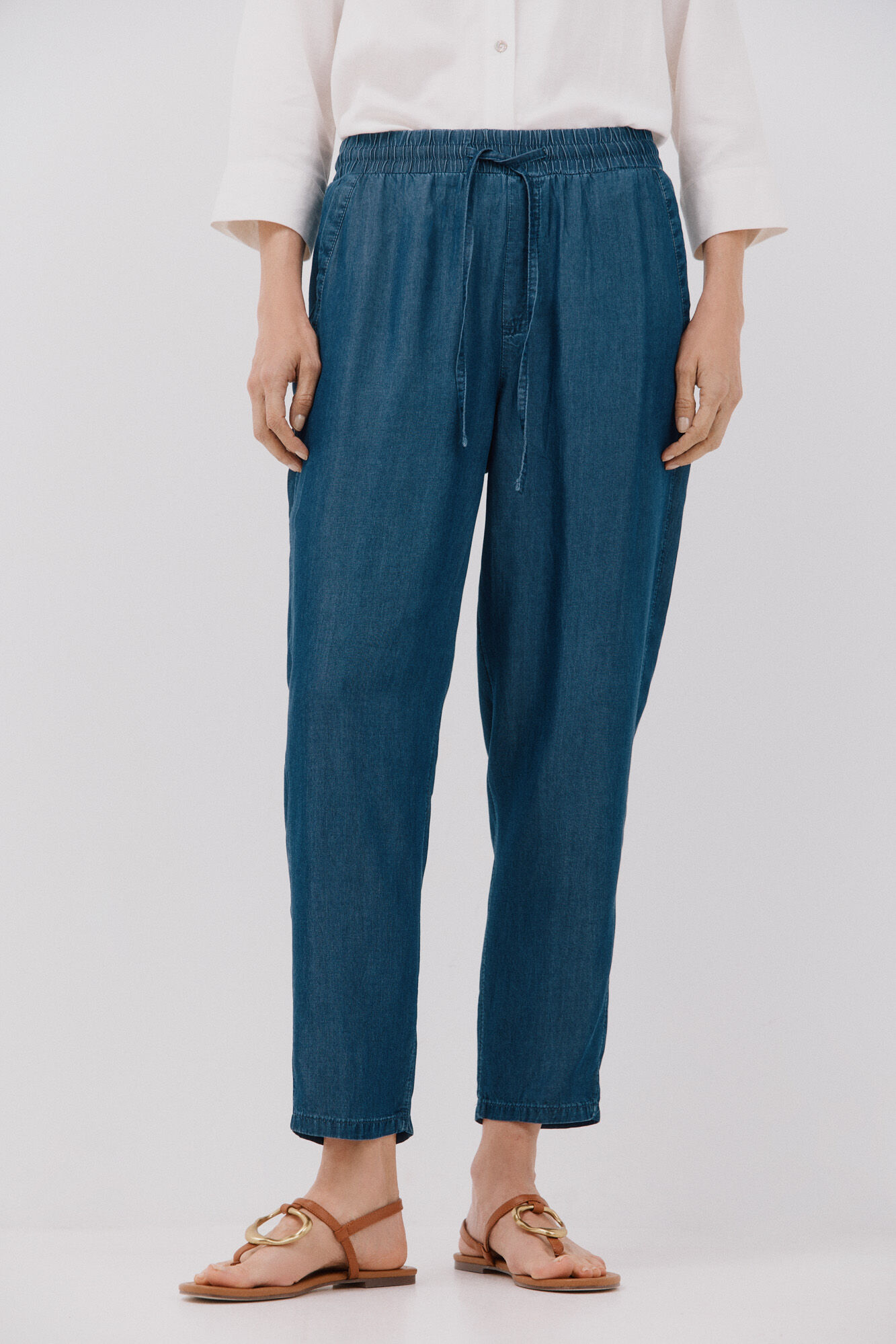 Cortefiel Pantalones fluidos tencel
