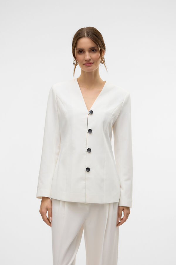 Vero Moda Blazer gola em bico Branco