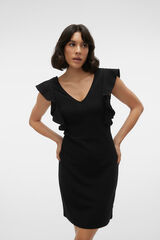 Vero Moda Vestido corto escote pico y corte en la cintura Negro