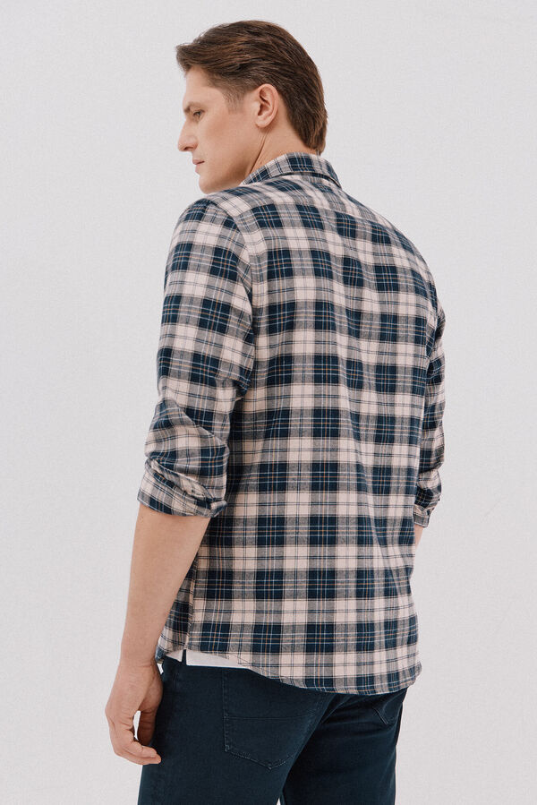 Cortefiel Camisa flanela xadrez Azul