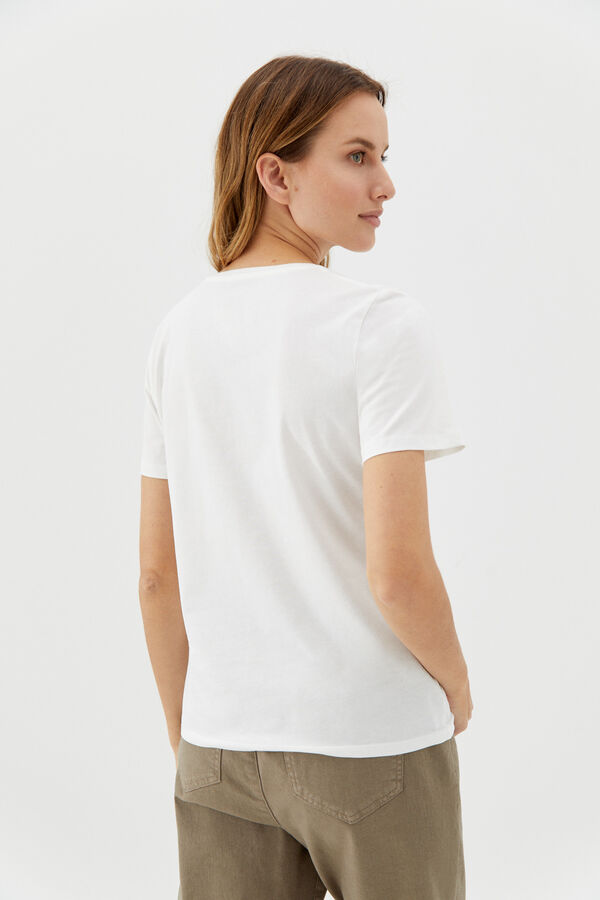 Cortefiel Camiseta Disney Estampado blanco