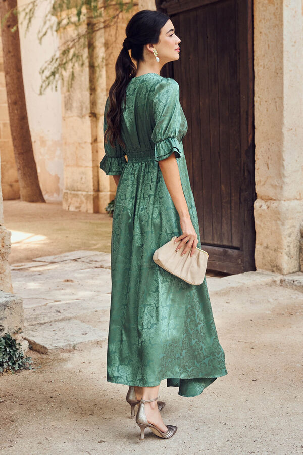 Pol&iacute;n Et Moi Vestido manga Francesa Amabella Verde