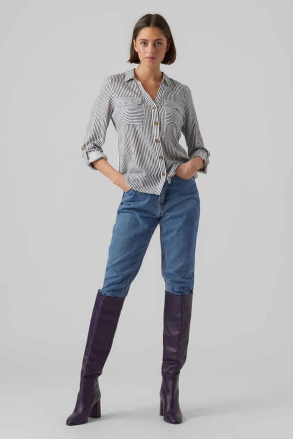 Vero Moda Camisa de riscas Azul