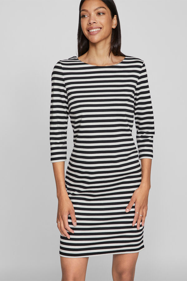 Vila Short striped dress Preto