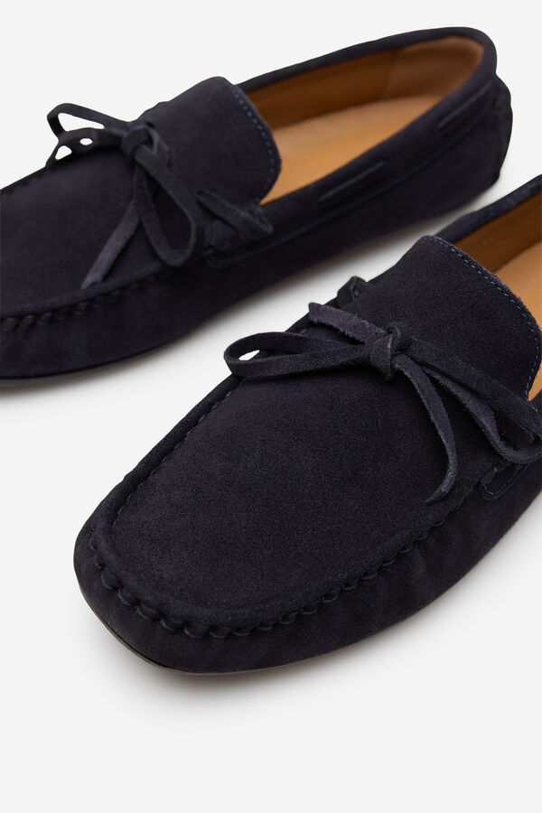 Cortefiel Mocasin sport piel Azul marino