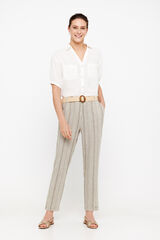 Cortefiel Cal&ccedil;as de linho Verde