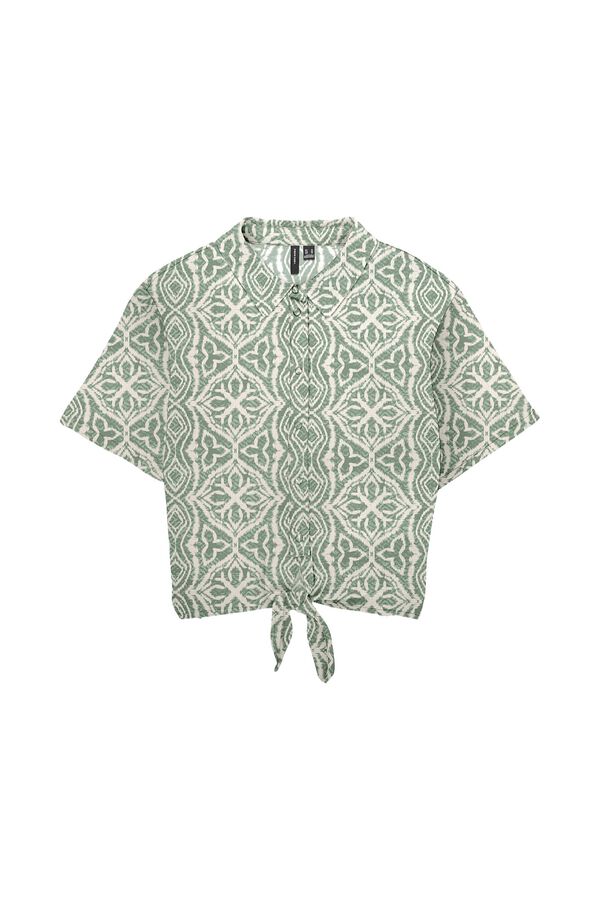 Vero Moda Top camisero con lazada Verde