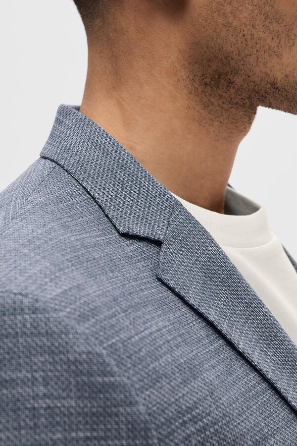 Selected Blazer Slim Fit confecionado com materiais reciclados Azul