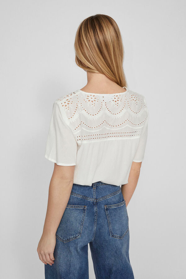 Vila Blusa cuello pico Gris