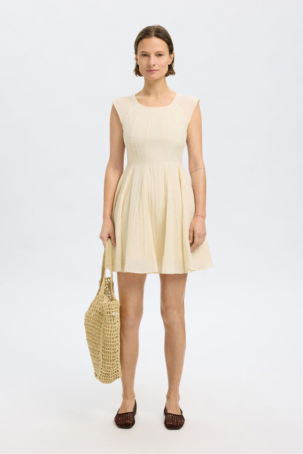 Selected Femme Vestido curto feito com Tencel Lyocell Cinzento