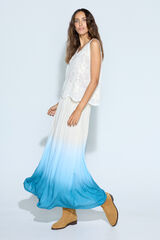 Slowlove Saia longa degrad&ecirc; Azul