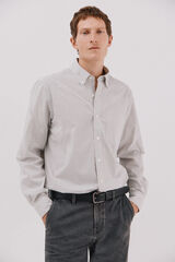 Cortefiel Camisa cuadros popel&iacute;n Gris