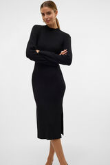 Vero Moda Vestido midi de punto Negro