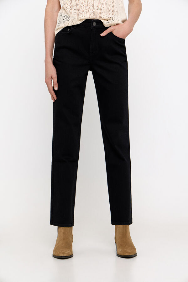 Cortefiel Pantalones Rectos negros Negro